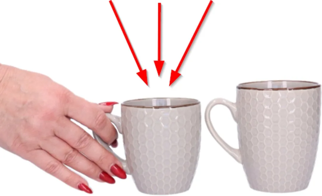 Excellent Houseware Stoneware Koffiekopjes - 4 Stuks 200ml - Multi