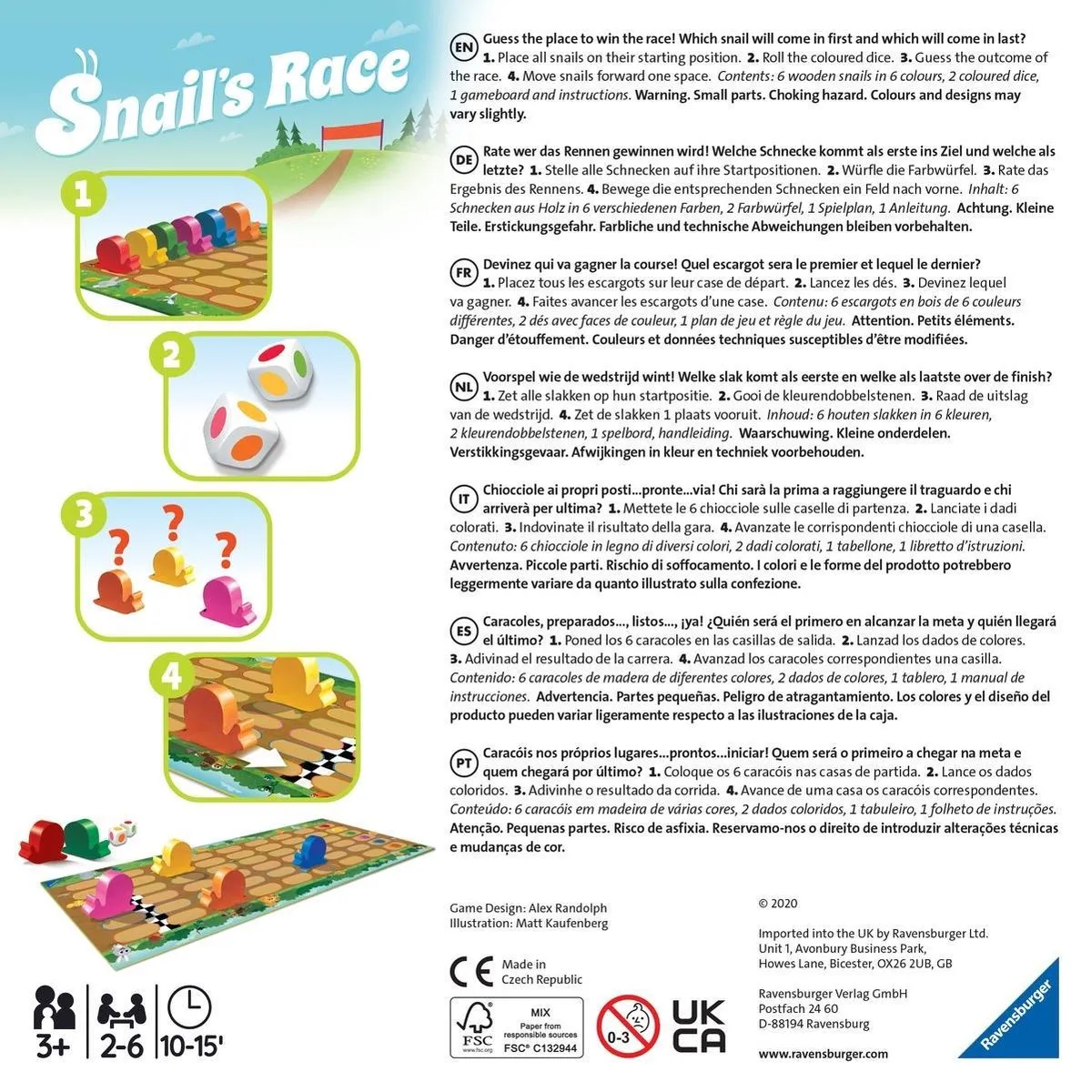 Ravensburger Snail's Race Bordspel - 2-6 Spelers