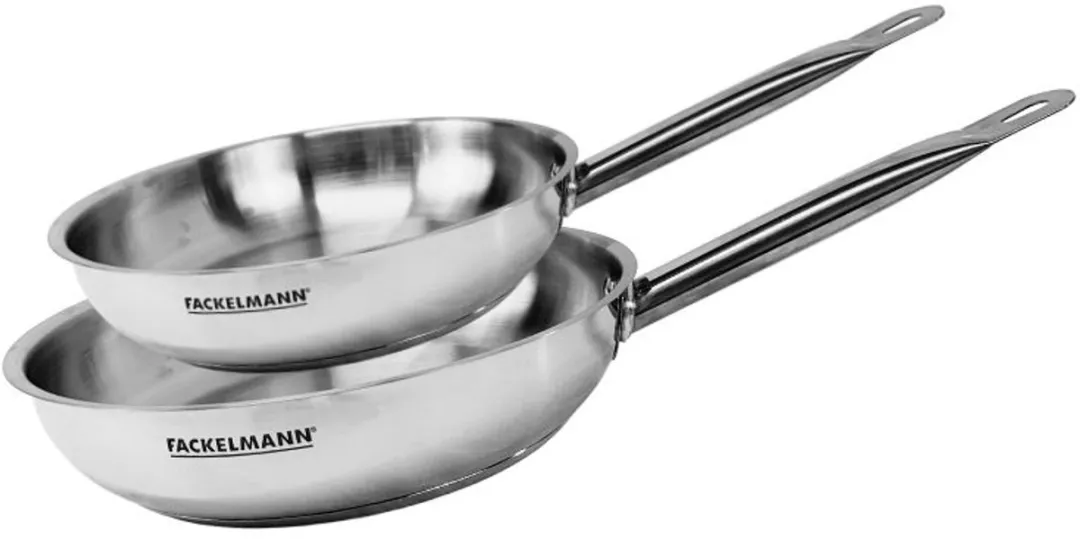 Fackelmann Set van 2 Pannen 20cm & 24cm - Roestvrijstaal