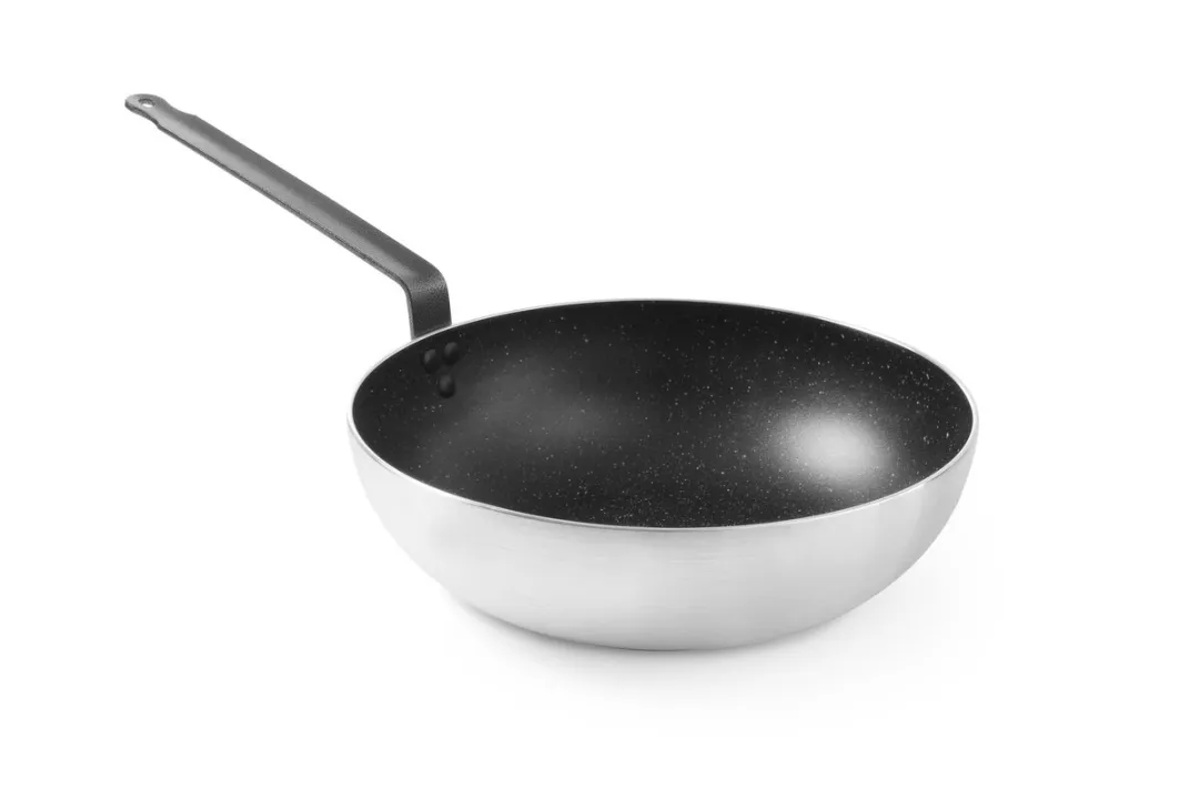 HENDI Wokpan Ø32cm - Marble anti-aanbaklaag - Grijs