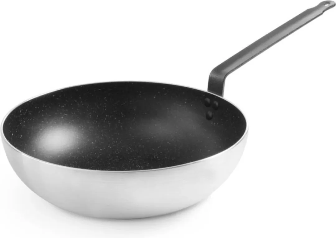 HENDI Wokpan Ø32cm - Marble anti-aanbaklaag - Grijs