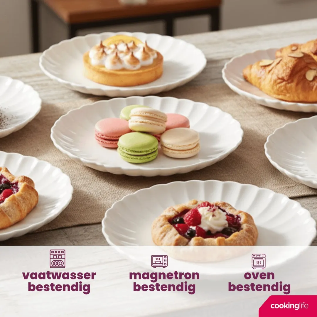 Cookinglife Cardida Ontbijtborden - 6 Stuks - Ø19.5cm