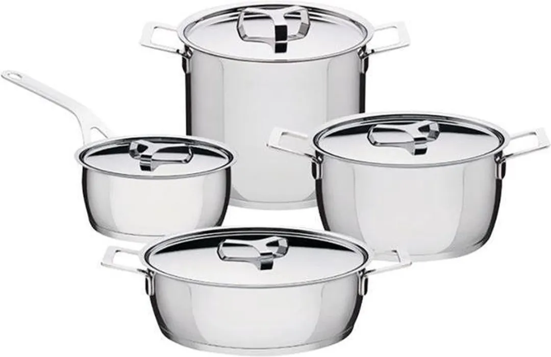 Alessi Kookpan Pots&Pans AJM101/24 - 24cm - 5.5L - Zilver