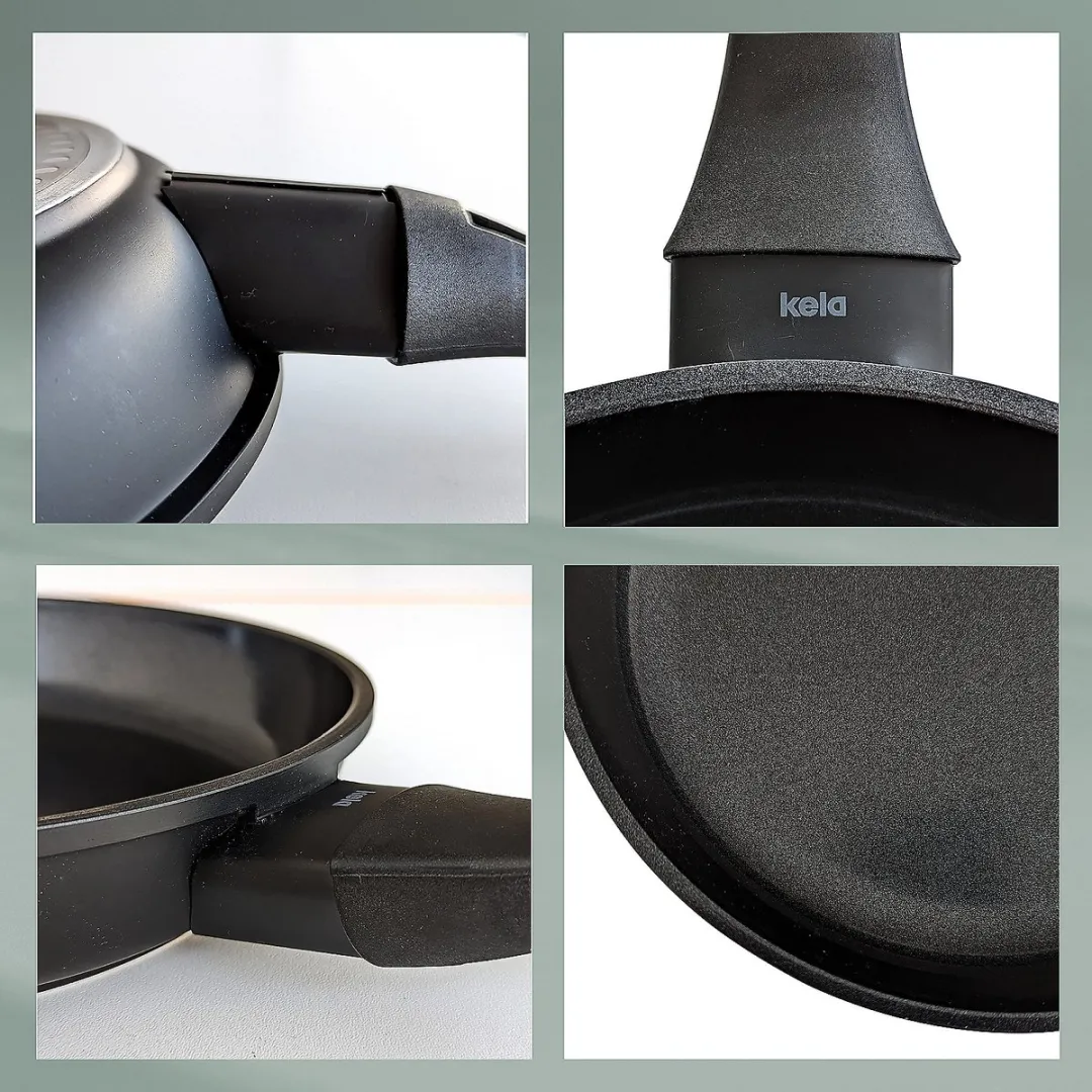 Kela Atura Koekenpan 24cm - Non-stick PFAS/PTFE-vrij - Zwart