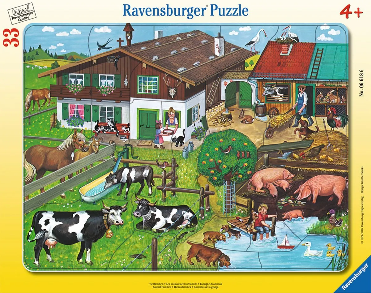 Ravensburger Pz.Tierfamilien 33T. Puzzel