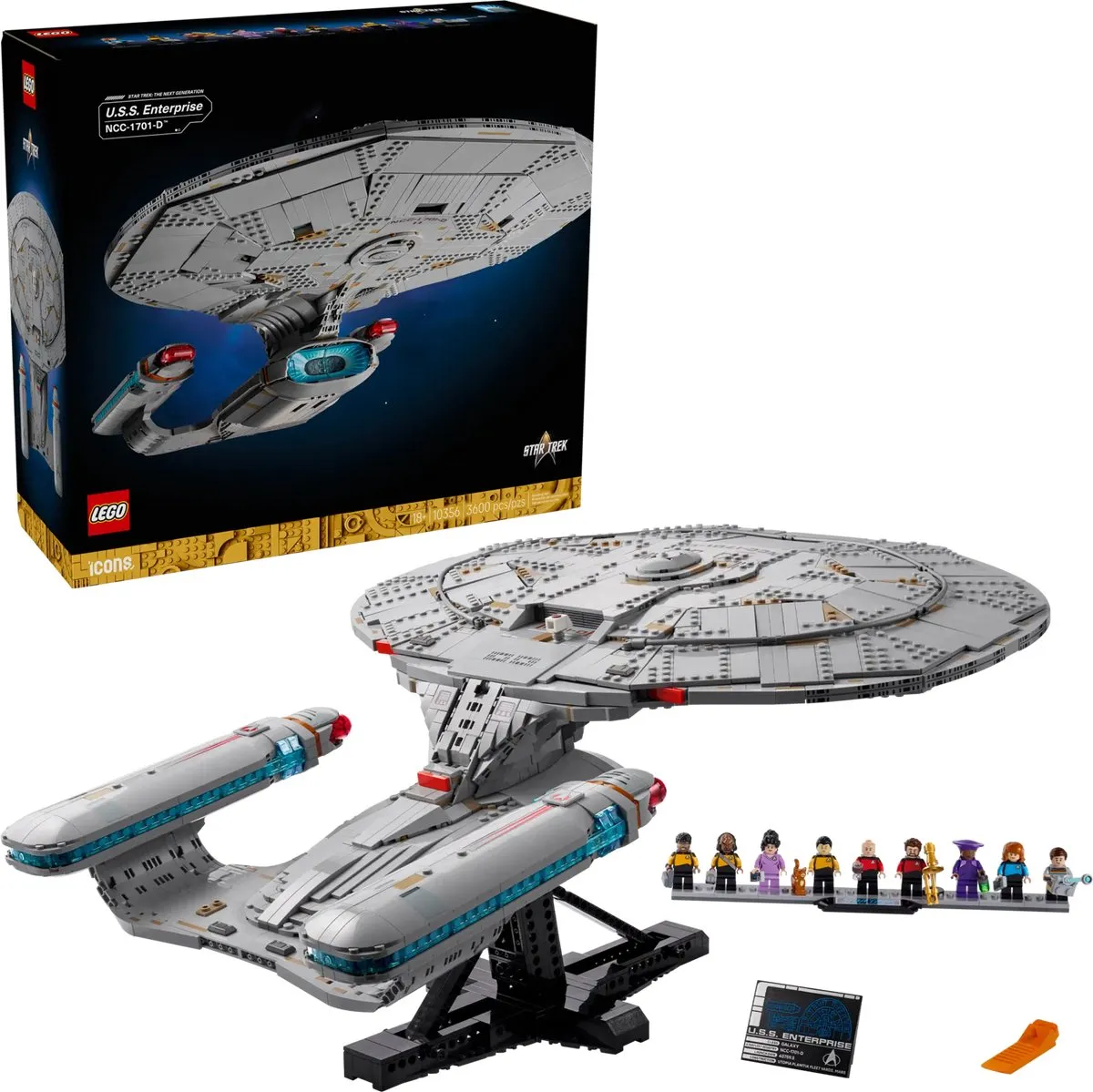 LEGO Icons Star Trek U.S.S. Enterprise NCC-1701-D 10356 - 3600 Stukken - afbeelding 6 van 6