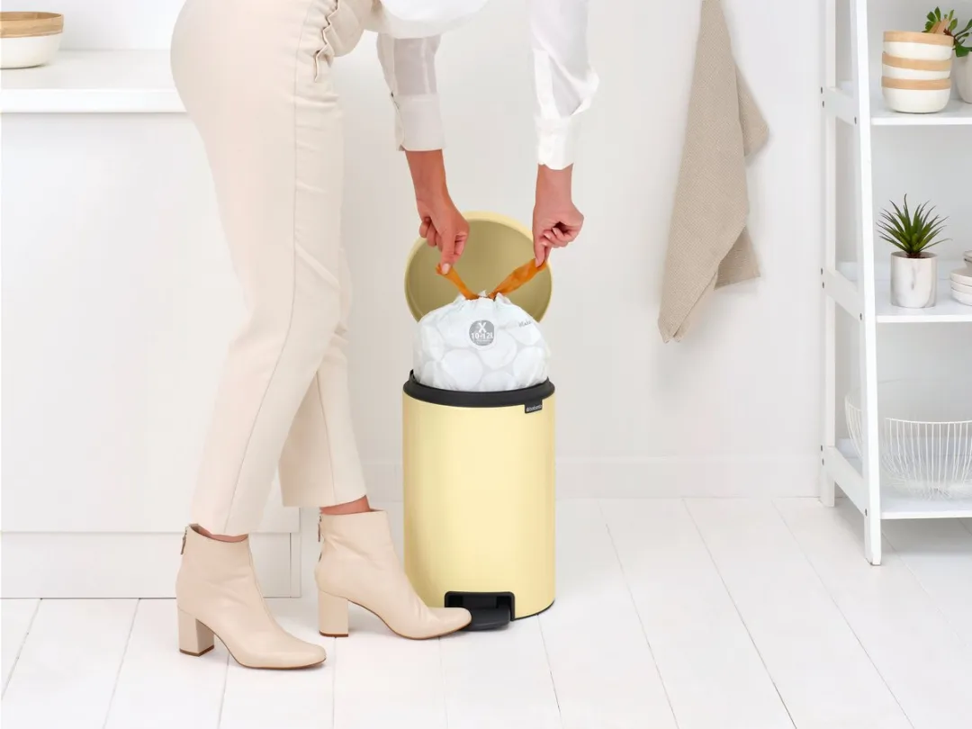 Brabantia NewIcon Prullenbak 12L - Mellow Yellow - afbeelding 4 van 6
