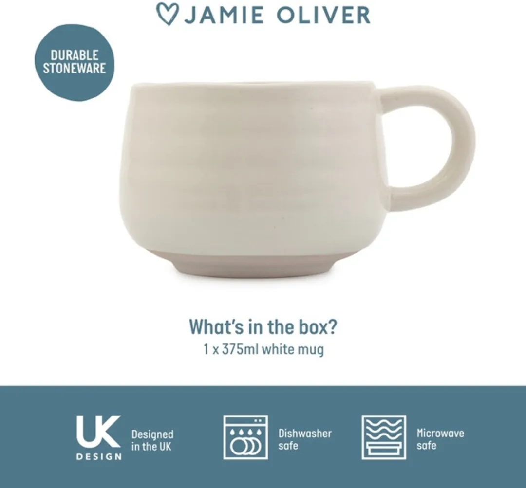 Jamie Oliver Cosy Cuppa Mok - 375ml Wit - afbeelding 6 van 6