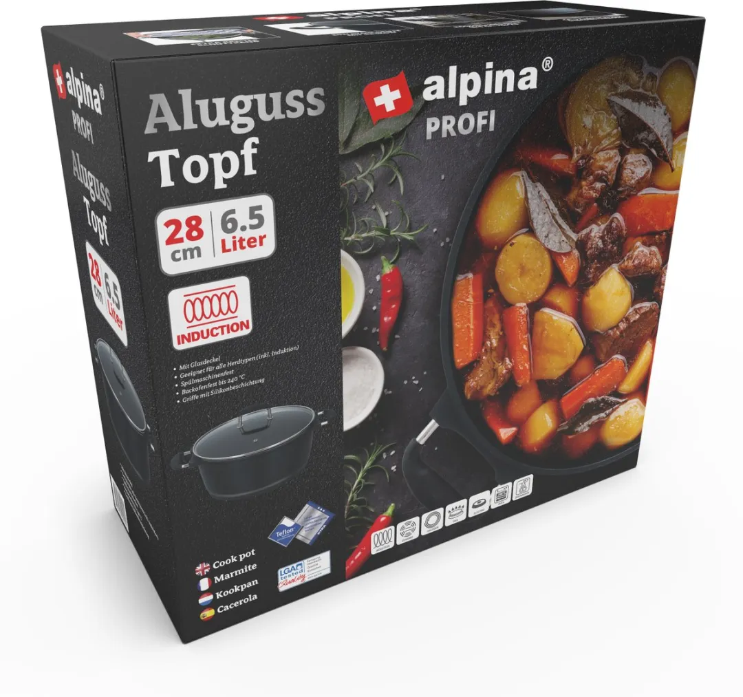 Alpina Hapjespan 28cm - Zwart