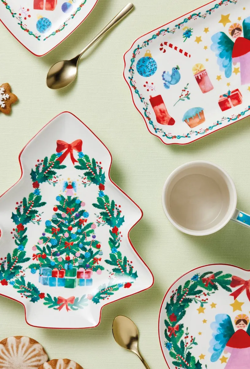 Maxwell & Williams Christmasville Kerst Cakeschaal Engel ME0032 - 30x15cm - afbeelding 2 van 4