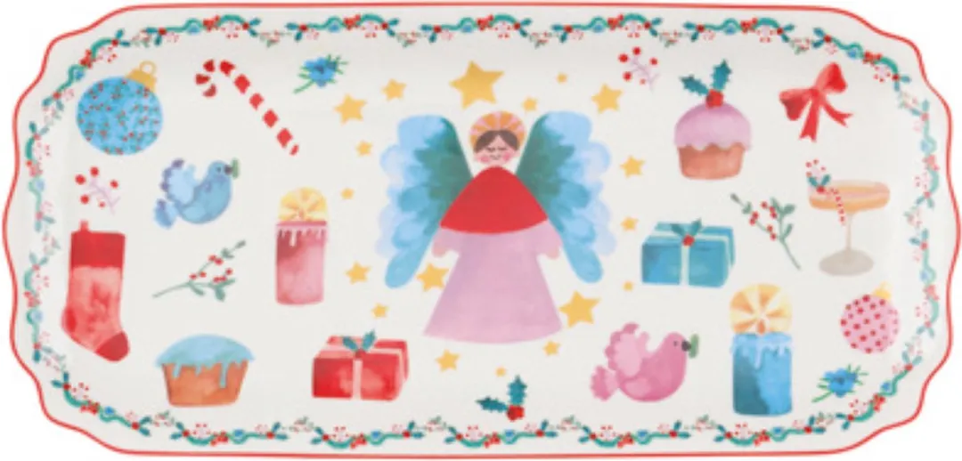 Maxwell & Williams Christmasville Kerst Cakeschaal Engel ME0032 - 30x15cm