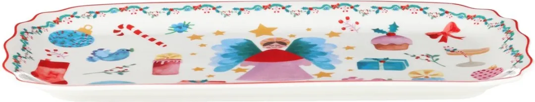 Maxwell & Williams Christmasville Kerst Cakeschaal Engel ME0032 - 30x15cm - afbeelding 3 van 4