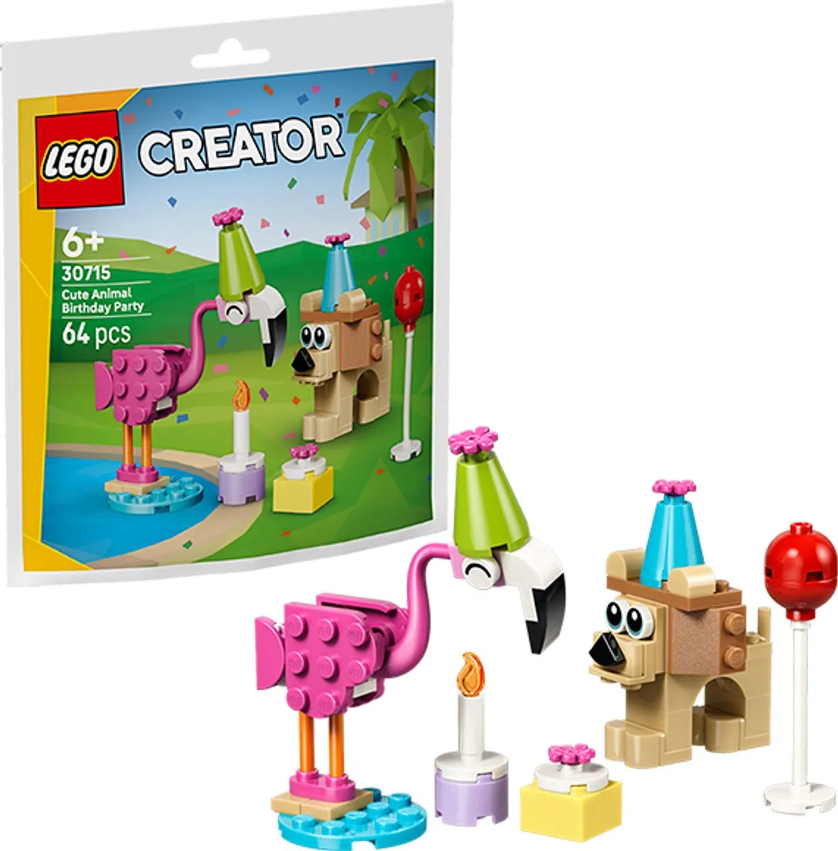LEGO Creator Schattige Dierenverjaardag 30715 - 64 Stukken - Multicolor