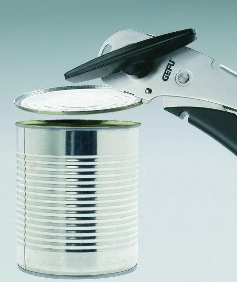 GEFU CANDO Blikopener - VacuVin - Zilver/Zwart