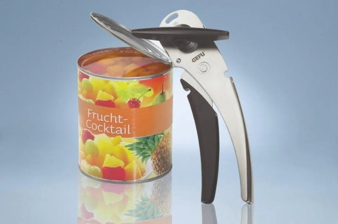 GEFU CANDO Blikopener - VacuVin - Zilver/Zwart