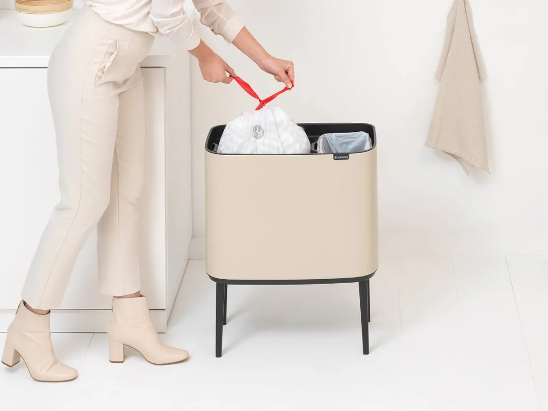 Brabantia Bo Touch Bin Prullenbak 34L - 2 Vakken Soft Beige - afbeelding 6 van 6