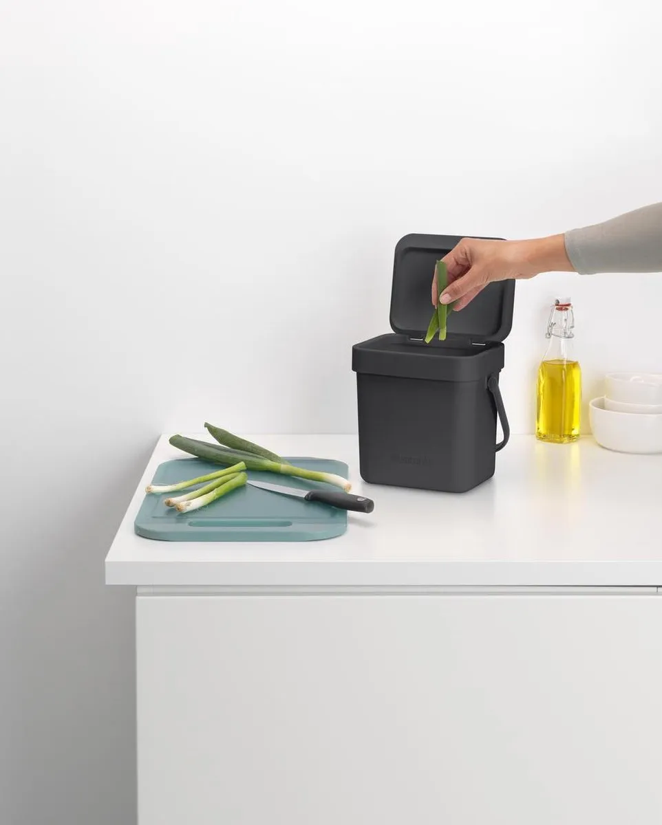 Brabantia Sort & Go Afvalbakje 3L - Dark Grey