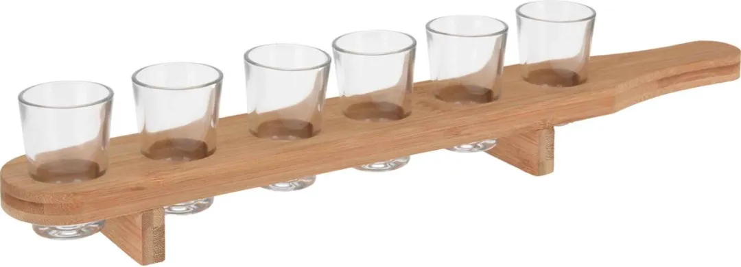 Excellent Houseware Shotglaasjeshouder Bamboe