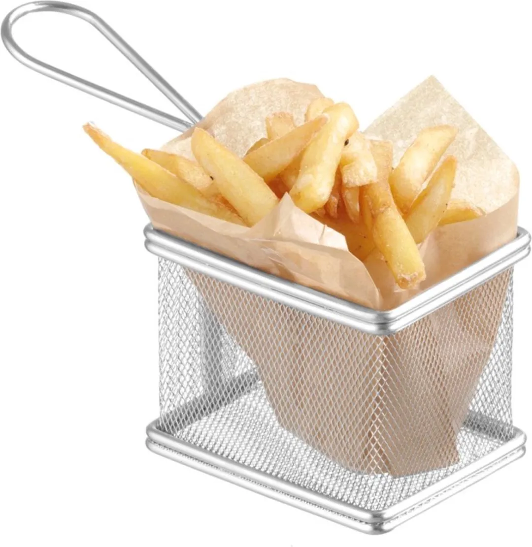 HENDI Mini Frietmandje RVS 426432 - 12x10x8cm