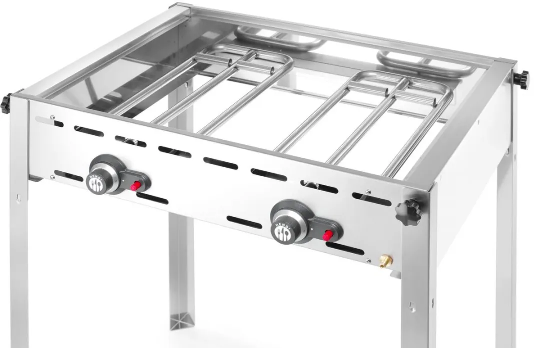 HENDI Green Fire BBQ 2 Branders 11,6 kW - 740x615mm - RVS