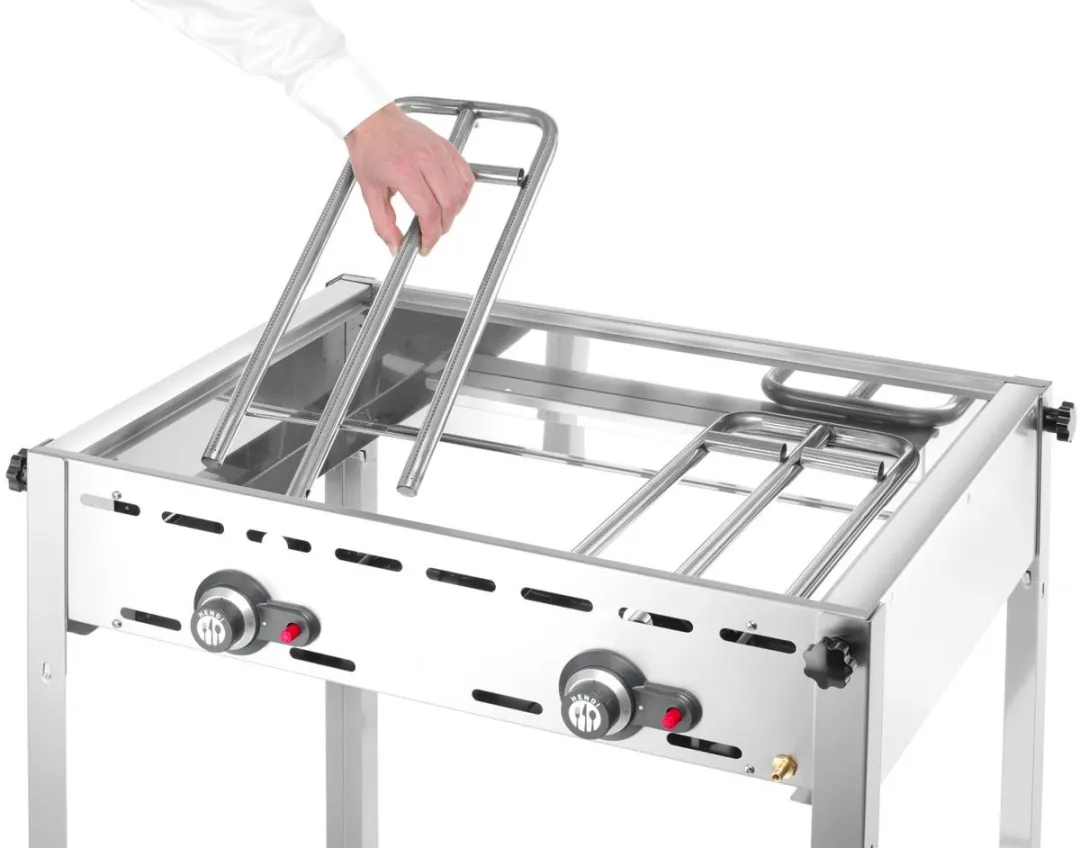 HENDI Green Fire BBQ 2 Branders 11,6 kW - 740x615mm - RVS
