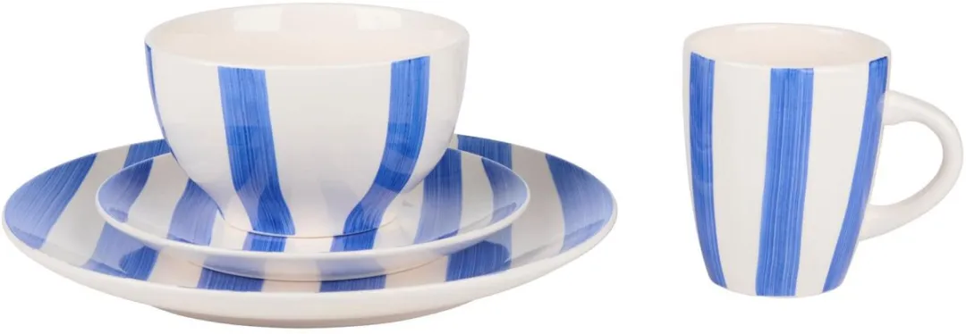 Alpina 4-delig Gestreepte Servies