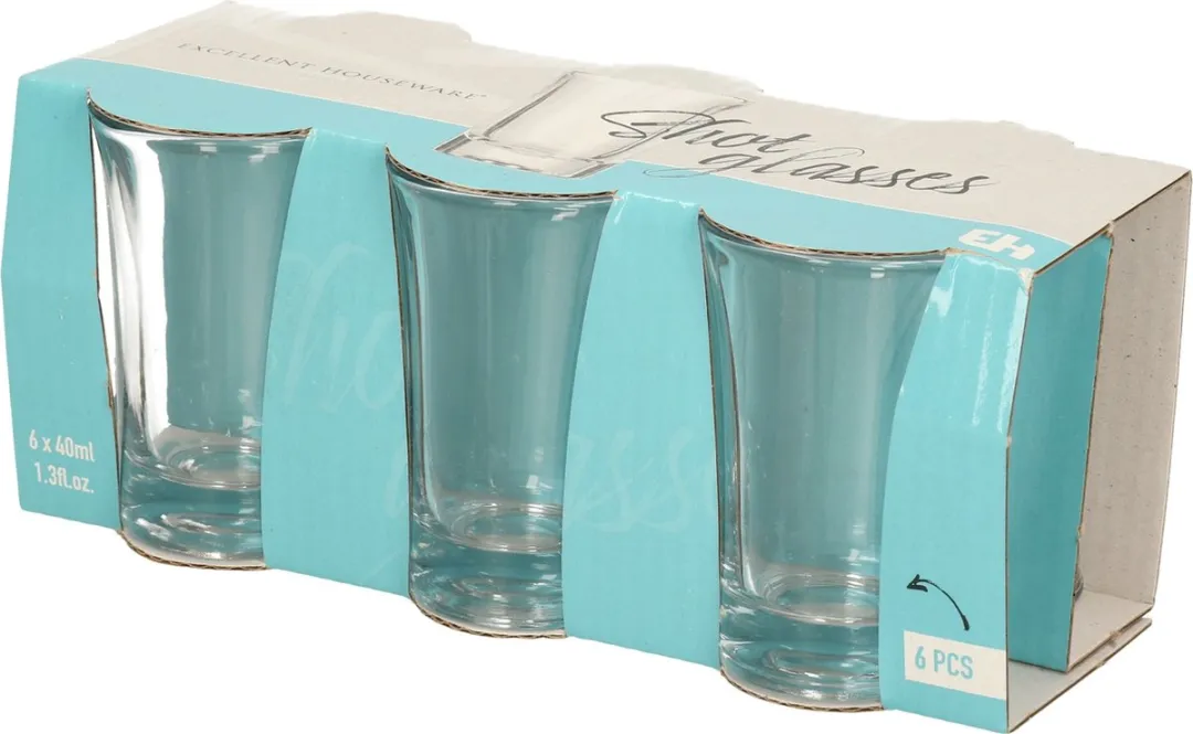 Excellent Houseware Borrelglazen Set 6 Stuks - Transparant