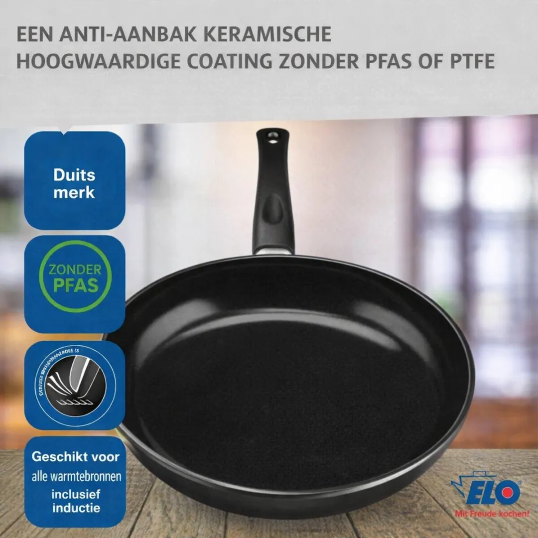 Fackelmann Elo 9808050 Set Aluminium Pannen met Glasdeksels - 3 Stuks