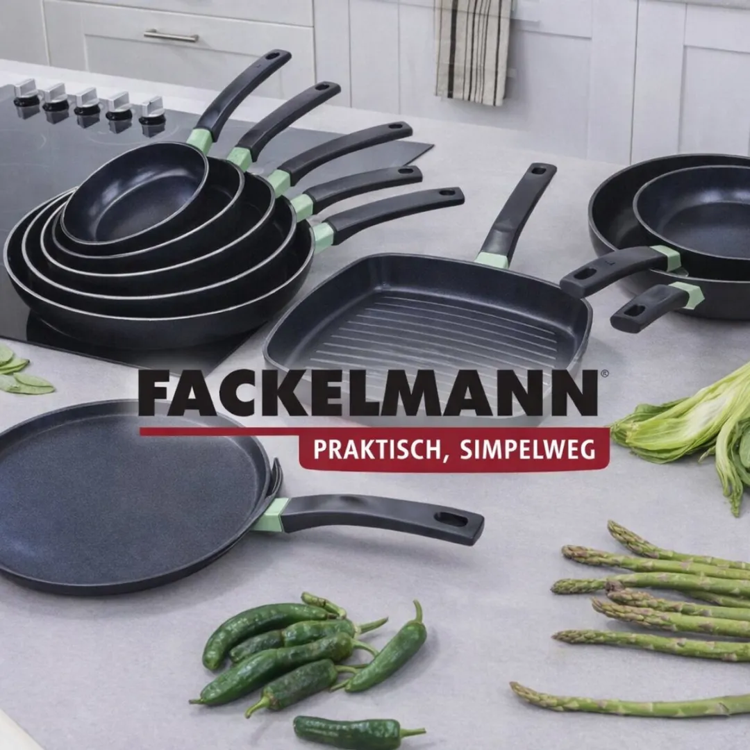Fackelmann 688139 Steelpan 16cm - Anti-aanbak keramisch - Zwart/ Groen