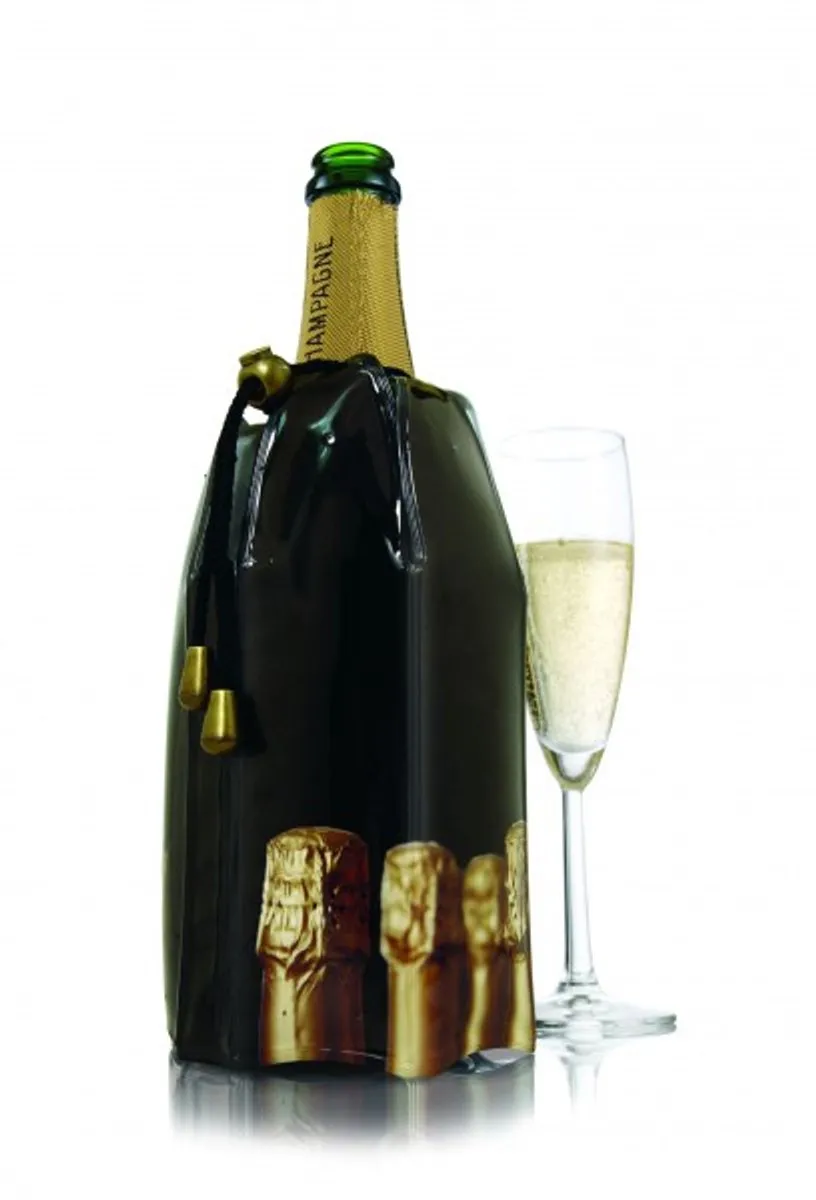 VacuVin Active Cooler Champagnekurk - Zwart