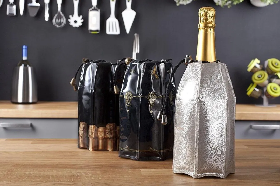 VacuVin Active Cooler Champagnekurk - Zwart
