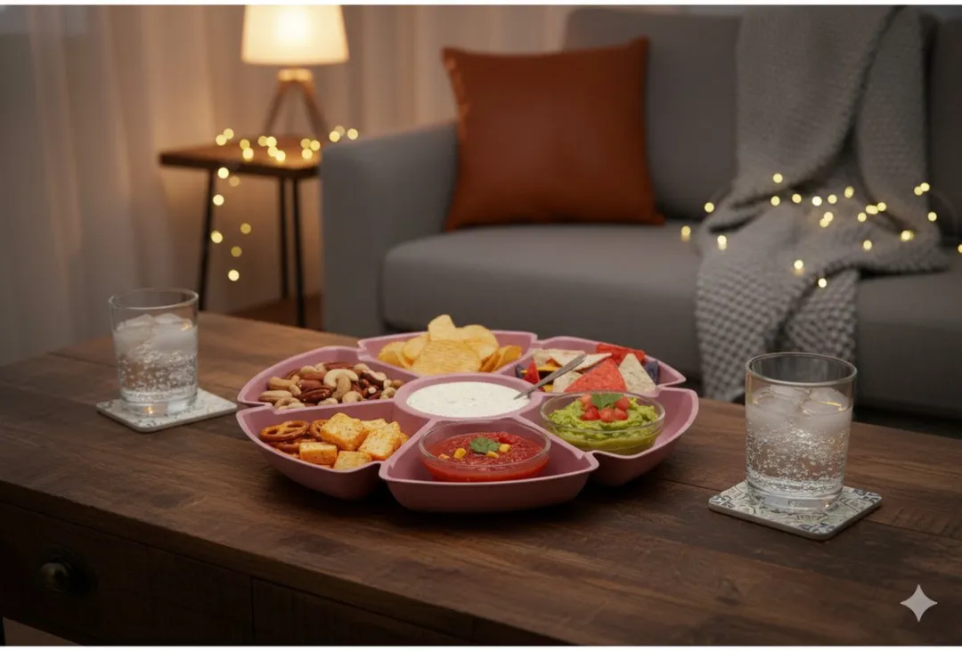 Excellent Houseware Oudroze Chips Serveerschaal 29cm - 2 Stuks