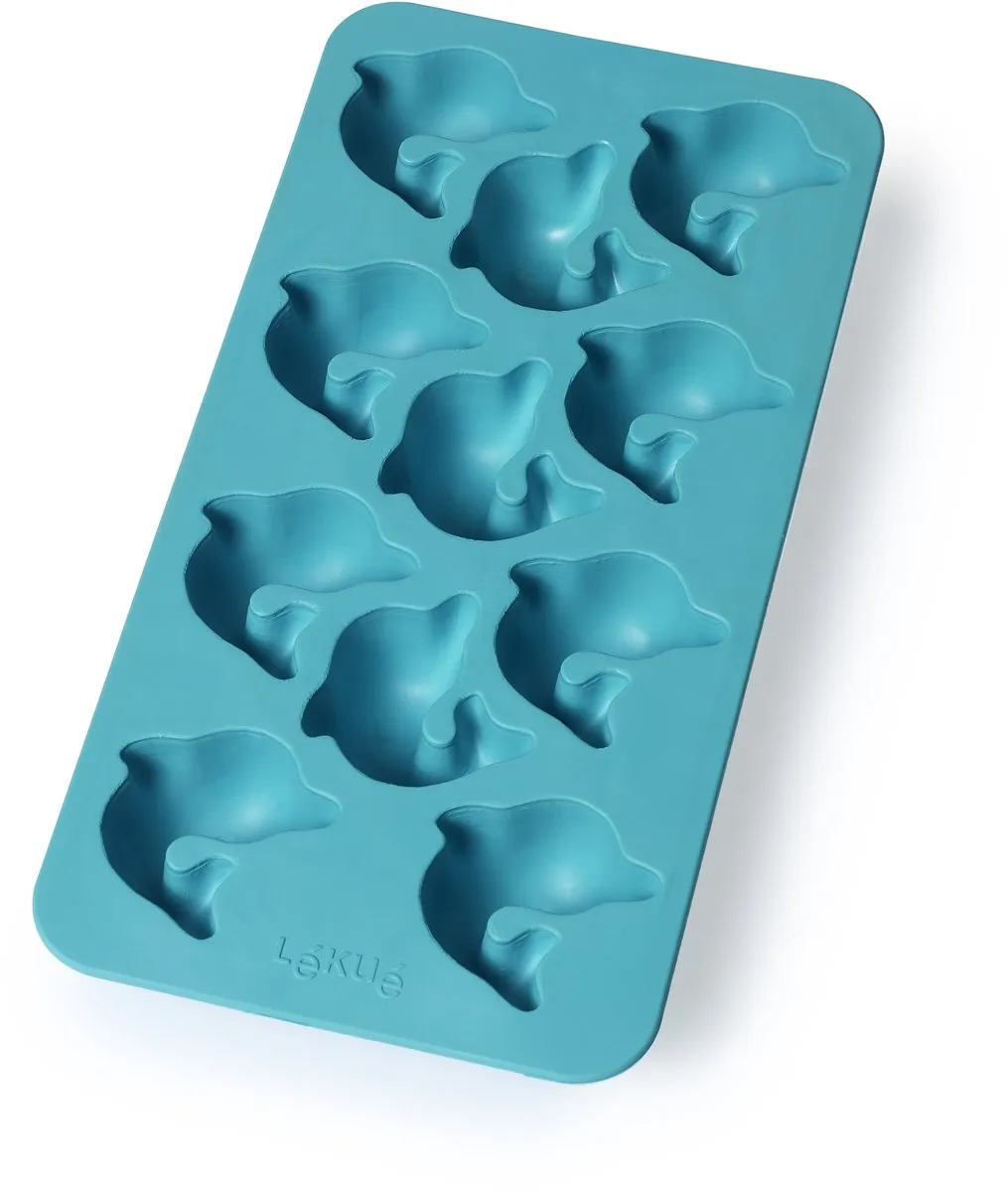 Lékué IJsblokjesvorm Dolfijn - 11 Stuks - Turquoise