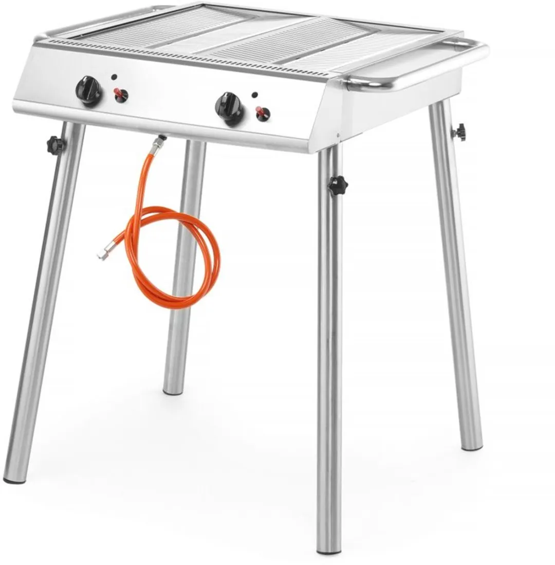 HENDI Xantos Gasgrill 148624 - 9,5kW - 2 Branders - Grijs