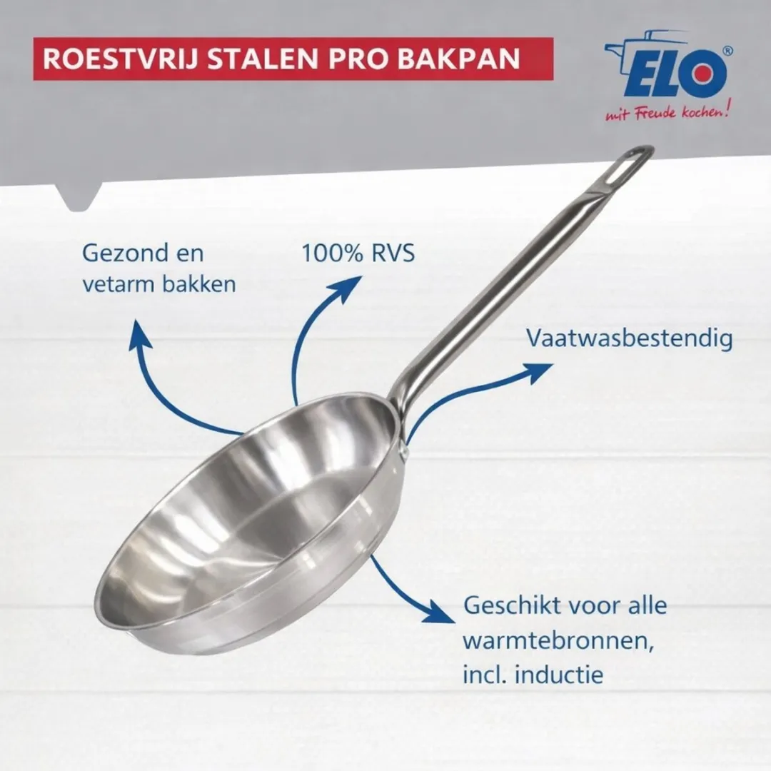 Fackelmann Elo Profi Keukengerei Set 3-delig - 14/16/24cm - Roestvrij staal