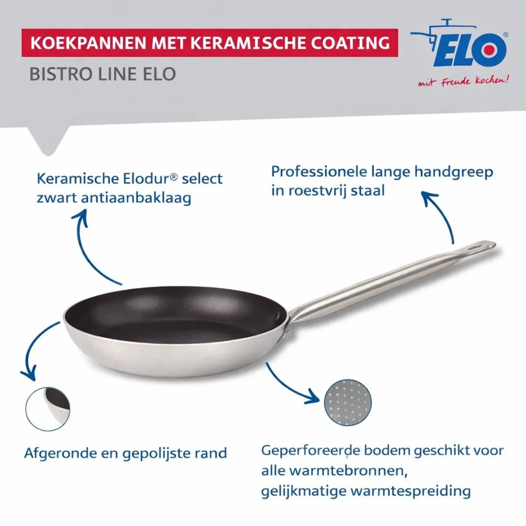 Fackelmann Elo 9803950 Set 2 Aluminium Pannen - 32cm - Glas/Zwart Deksel