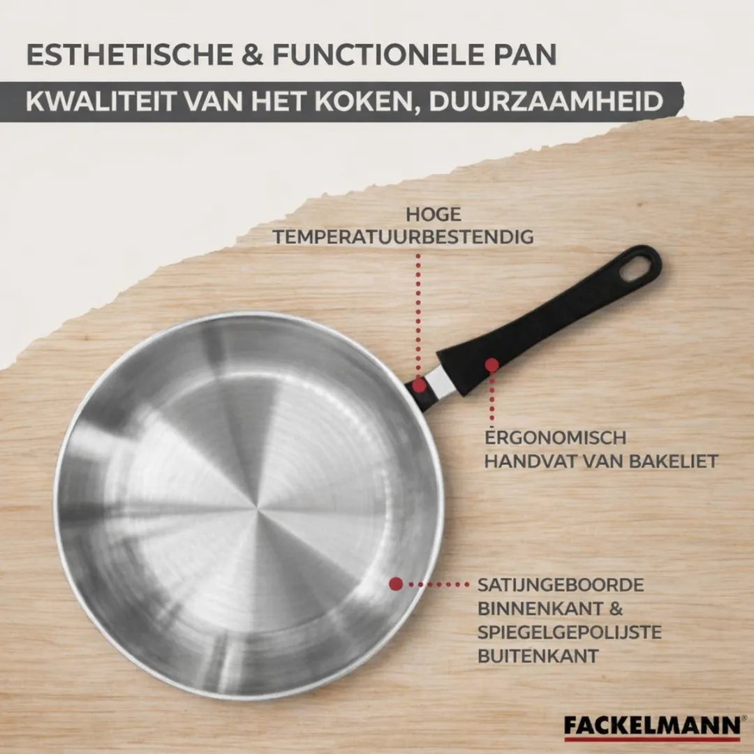 Fackelmann 9205450 Pannen Set - 5-delig - Inox/Noir