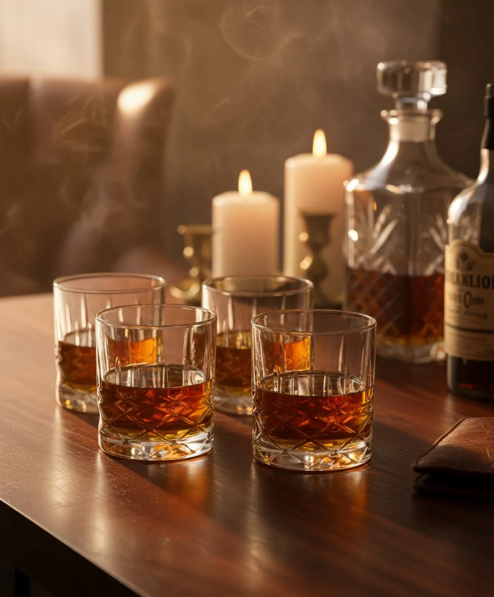 Cookinglife Whiskey Set - Karaf 900ml + 4 Glazen 230ml