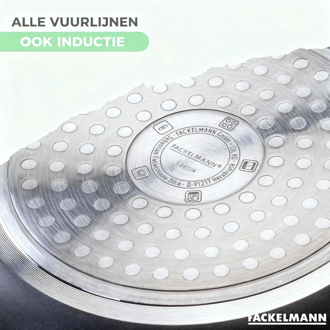 Fackelmann 688131 Pan 28cm - Inductie/Gas/Zwart-Groen
