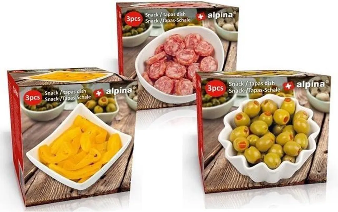 Alpina Snack En Tapaskom Porselein - 9 Stuks - afbeelding 2 van 2