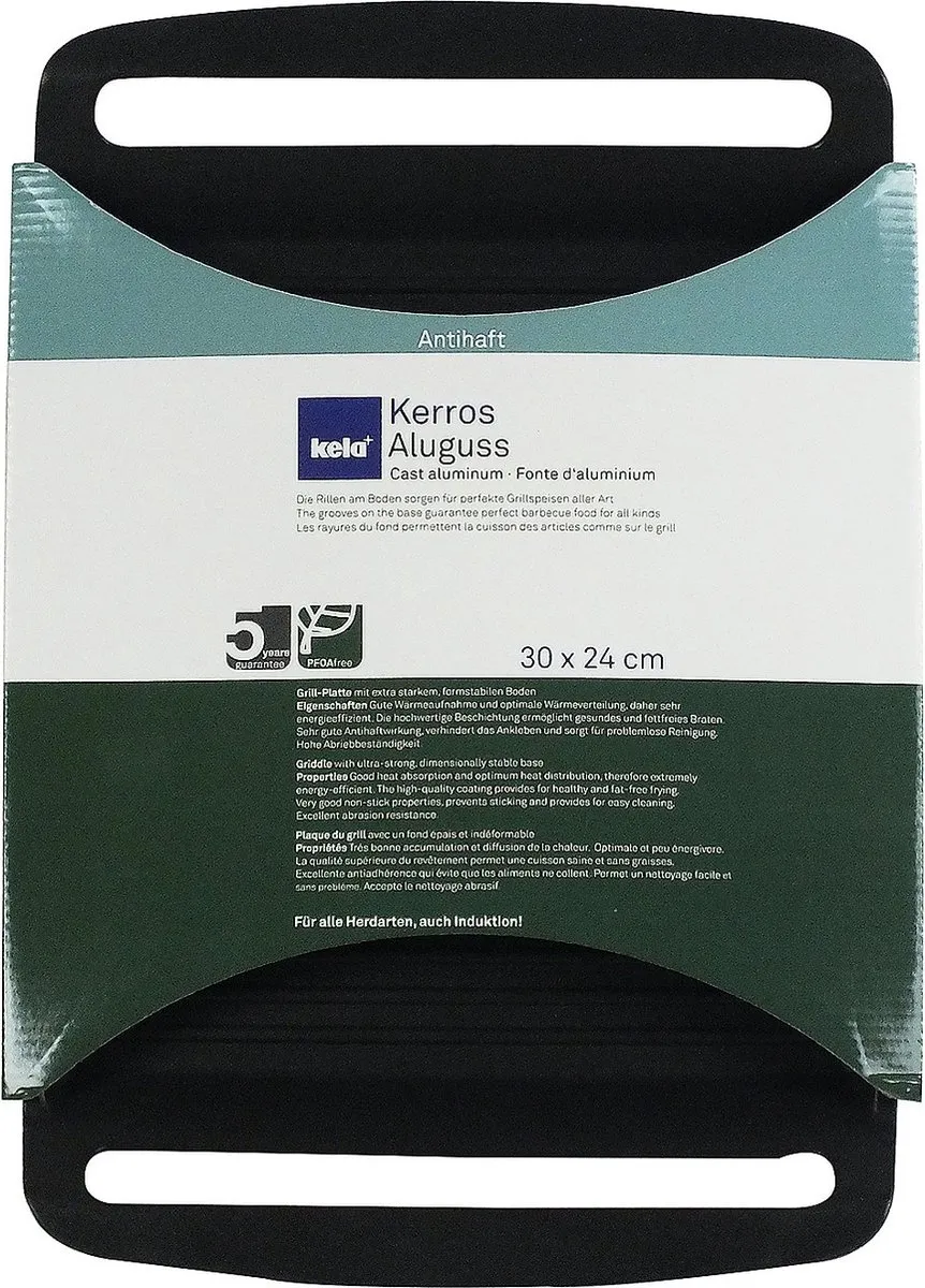 Kela Grillplaat 30x24cm - Zwart