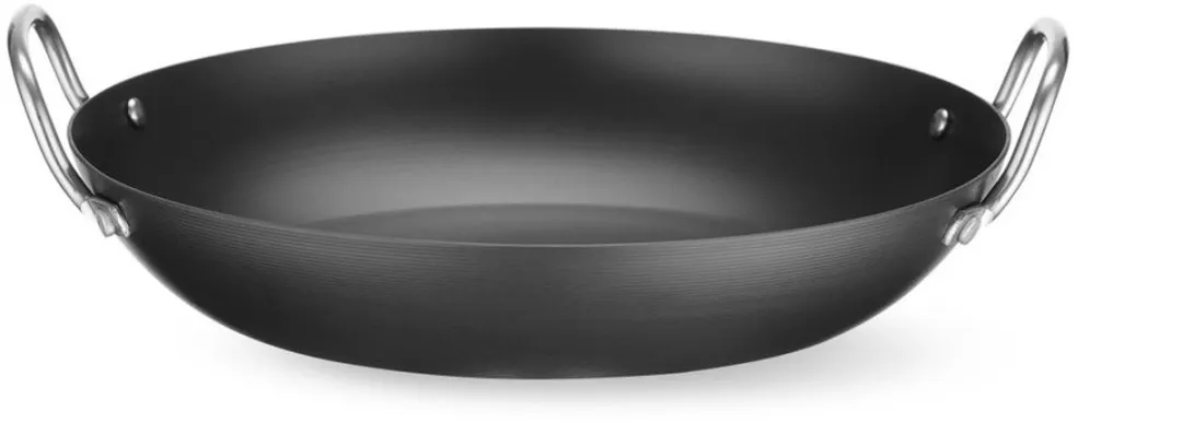 Hendi Serveerpan Carbon Staal 20,4x24cm - Zwart