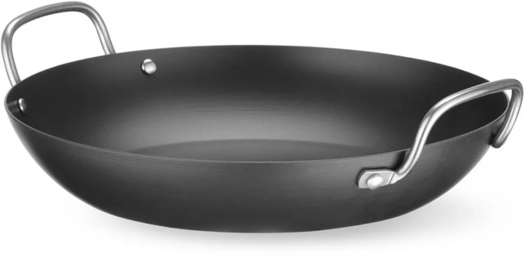 Hendi Serveerpan Carbon Staal 20,4x24cm - Zwart