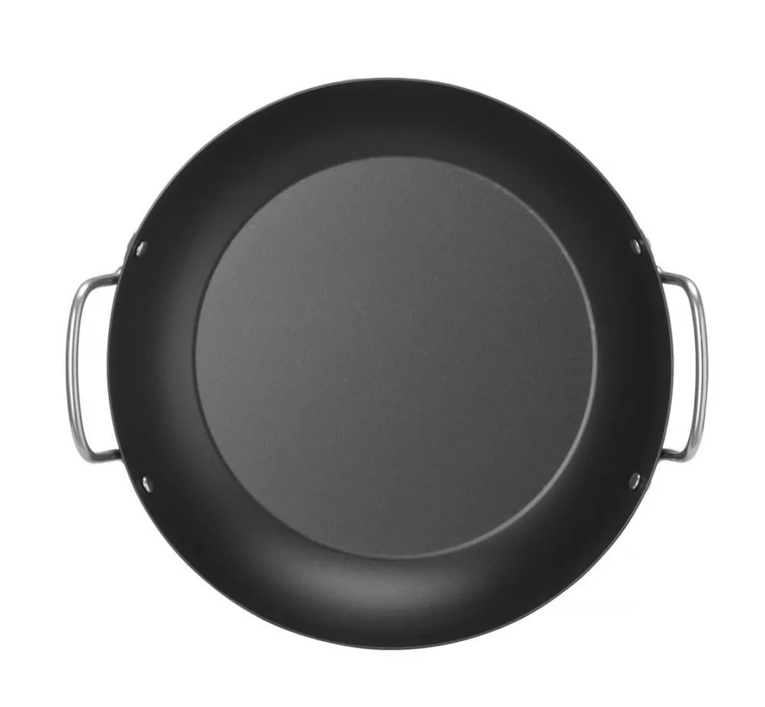 Hendi Serveerpan Carbon Staal 20,4x24cm - Zwart
