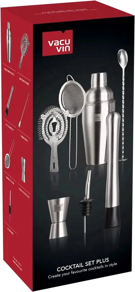 VacuVin Cocktail Set Plus - 7-delig