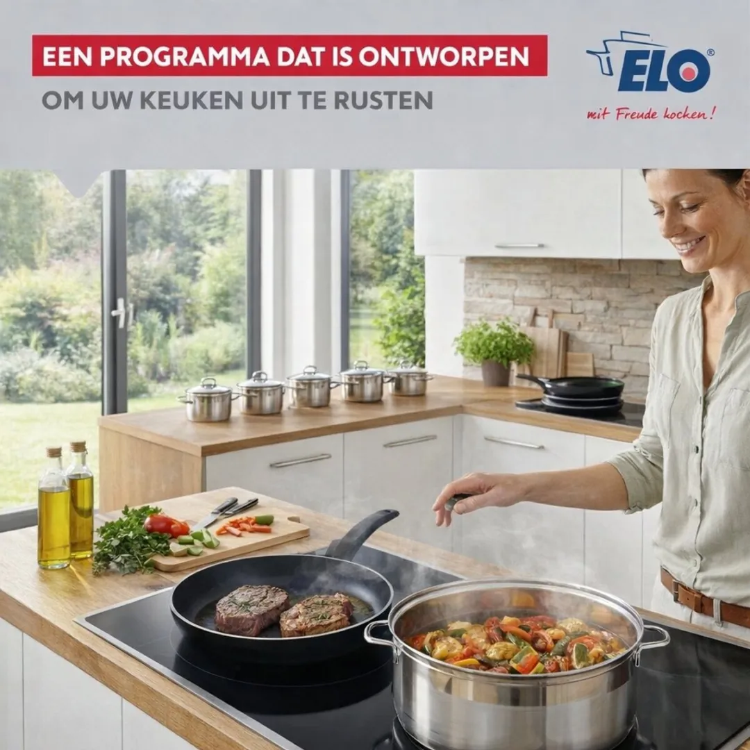Fackelmann ELO 9724350 Keukenset 6-delig - Inductie - Roestvrij staal