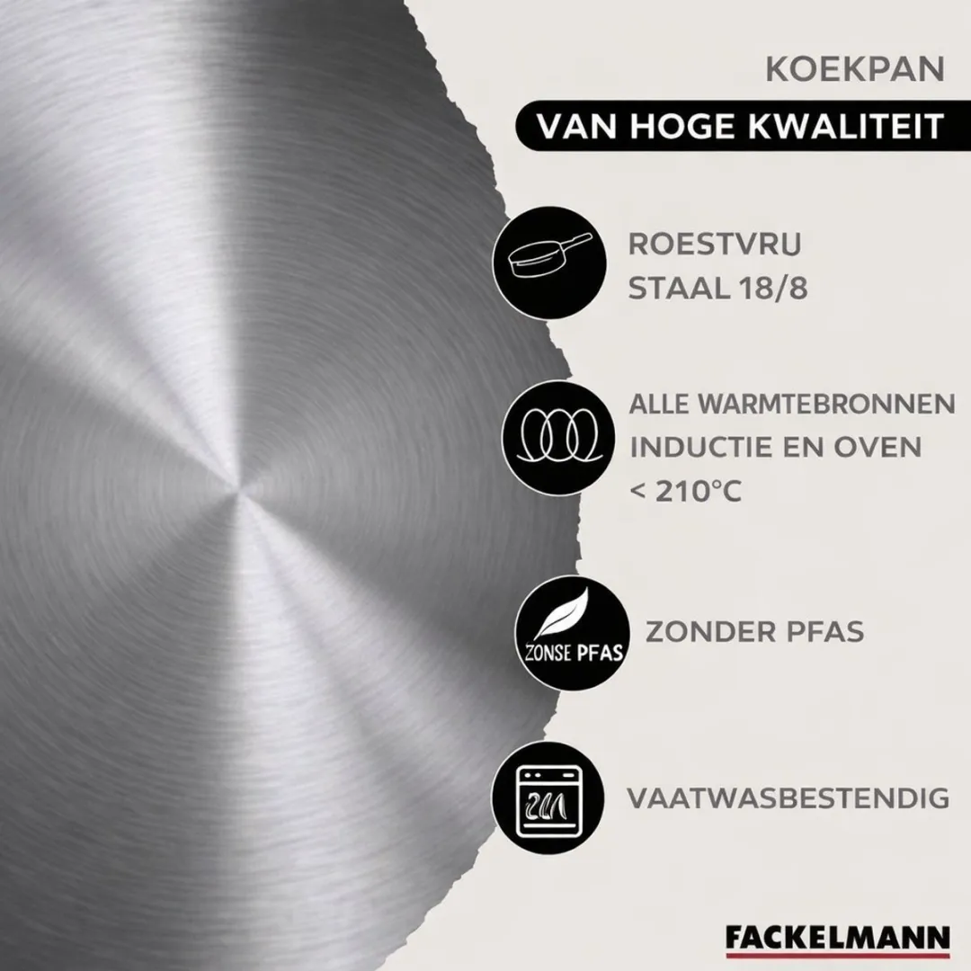 Fackelmann 9351050B88 Kookset - 5 Pannen Inductiecompatibel