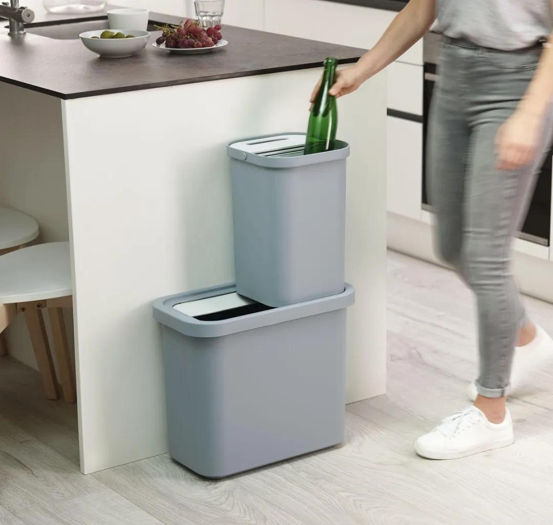 Joseph Joseph GoRecycle Afvalemmer Set 2x 46L - Blauw