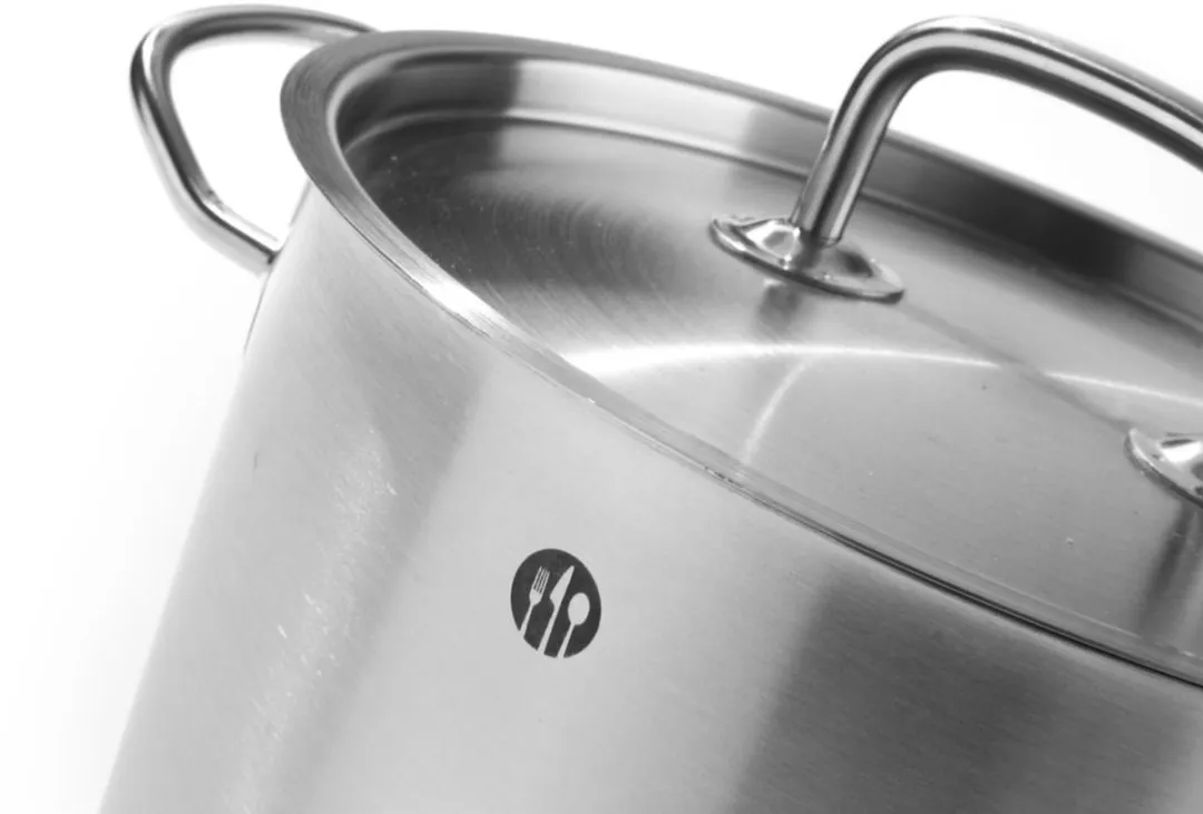 HENDI Hoge Kookpan 2,8L - Inductiegeschikt - Grijs