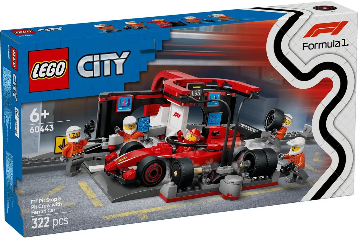 LEGO City F1 Pitstop 60443 - 5 Minifiguren - 322 Stukken
